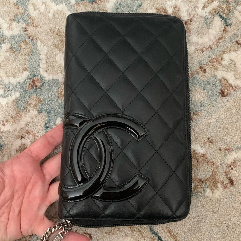 Chanel Black Quilted ORGANIZER Wallet